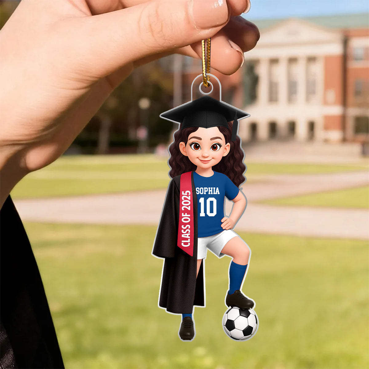 Soccer Boy Girl Senior Graduation - Personalized Acrylic Ornament - Christmas Gift For Son Daughter Grandson Granddaughter