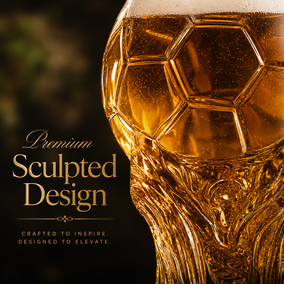 Football Trophy Beer Glass, Match Day Beer Glass, Birthday Gift for Him, Gift for Dad