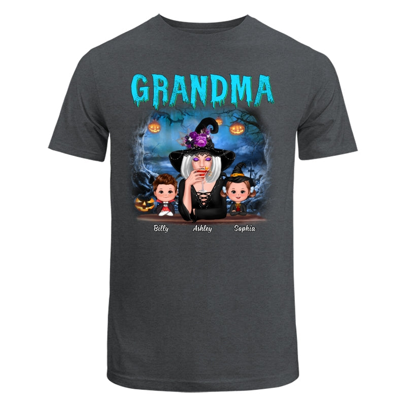 Halloween Night Grandma Witch And Kids Personalized Shirt