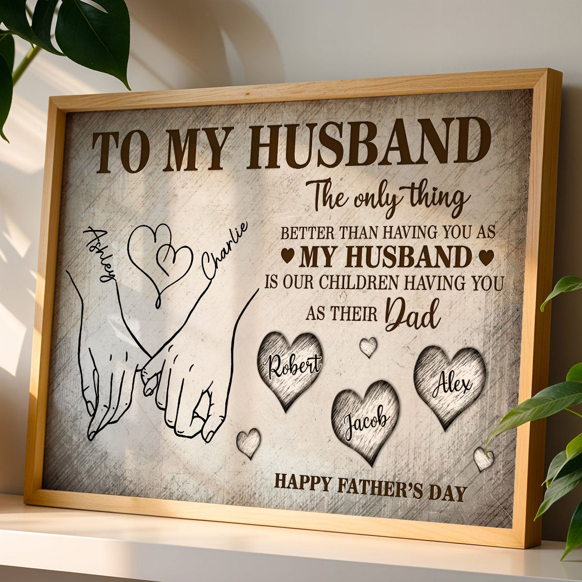 To My Husband The Only Thing - Personalized Poster - Father's Day Gift For Husband, Dad