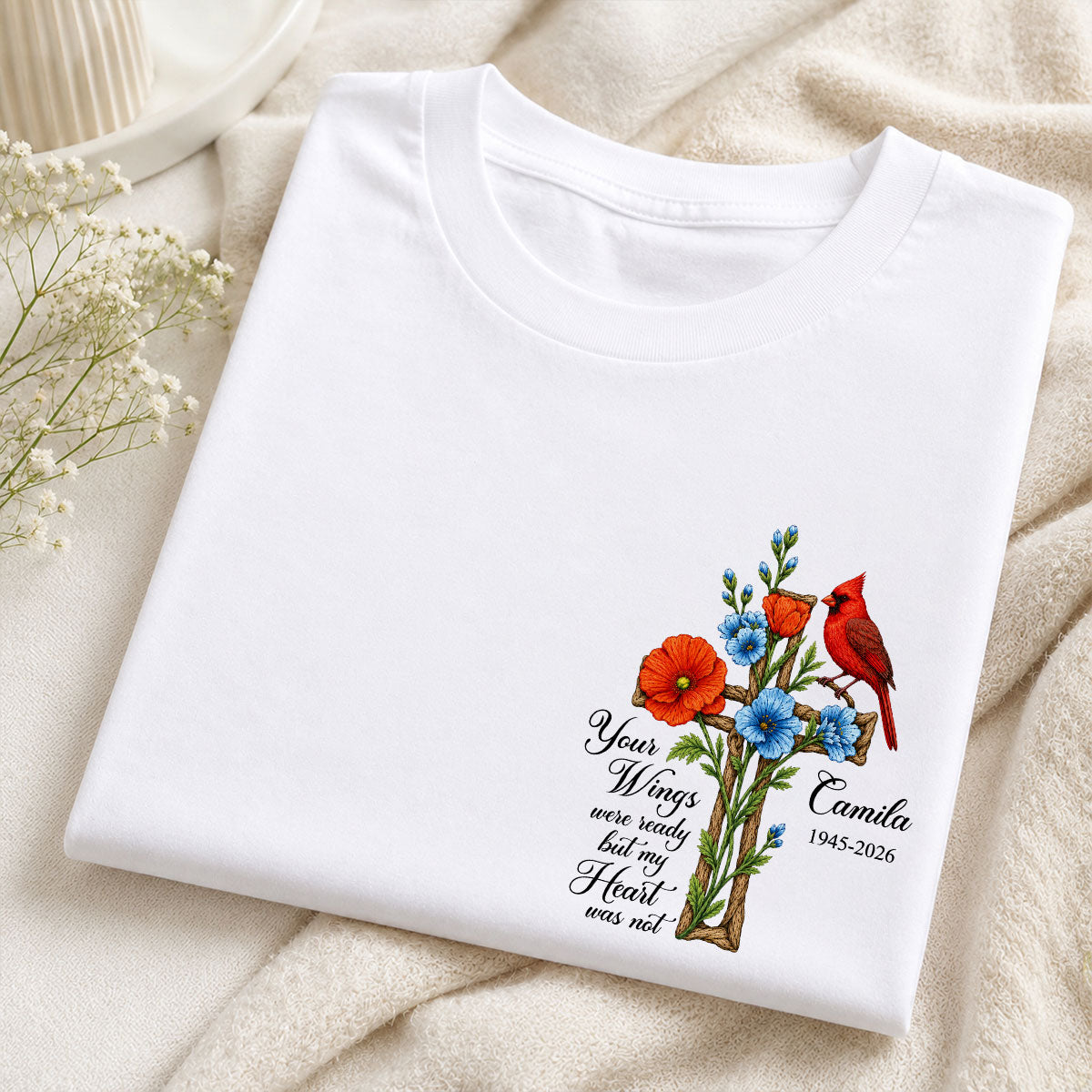 Memorial Cardinal Your Wings Were Ready - Personalized Shirt - Remembrance Gift