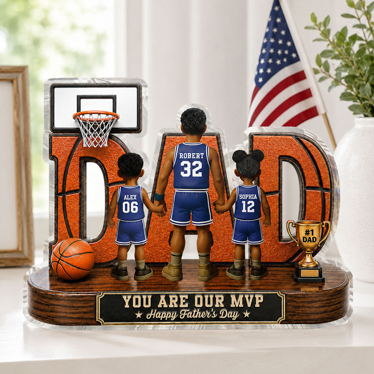 Basketball Dad Legend You Are Our MVP - Personalized Acrylic Block Plaque -  Gift For Dad, Husband, Basketball Fans