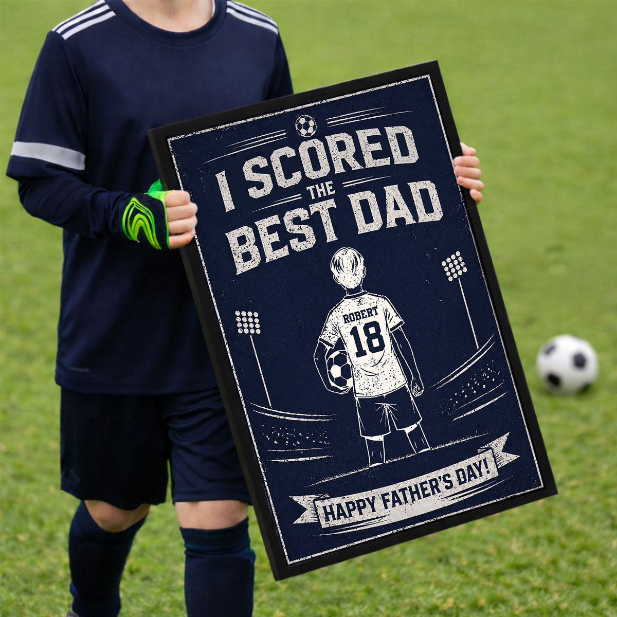 We Scored The Best Soccer Dad - Personalized Poster - Father's Day Gift for Dad, Husband