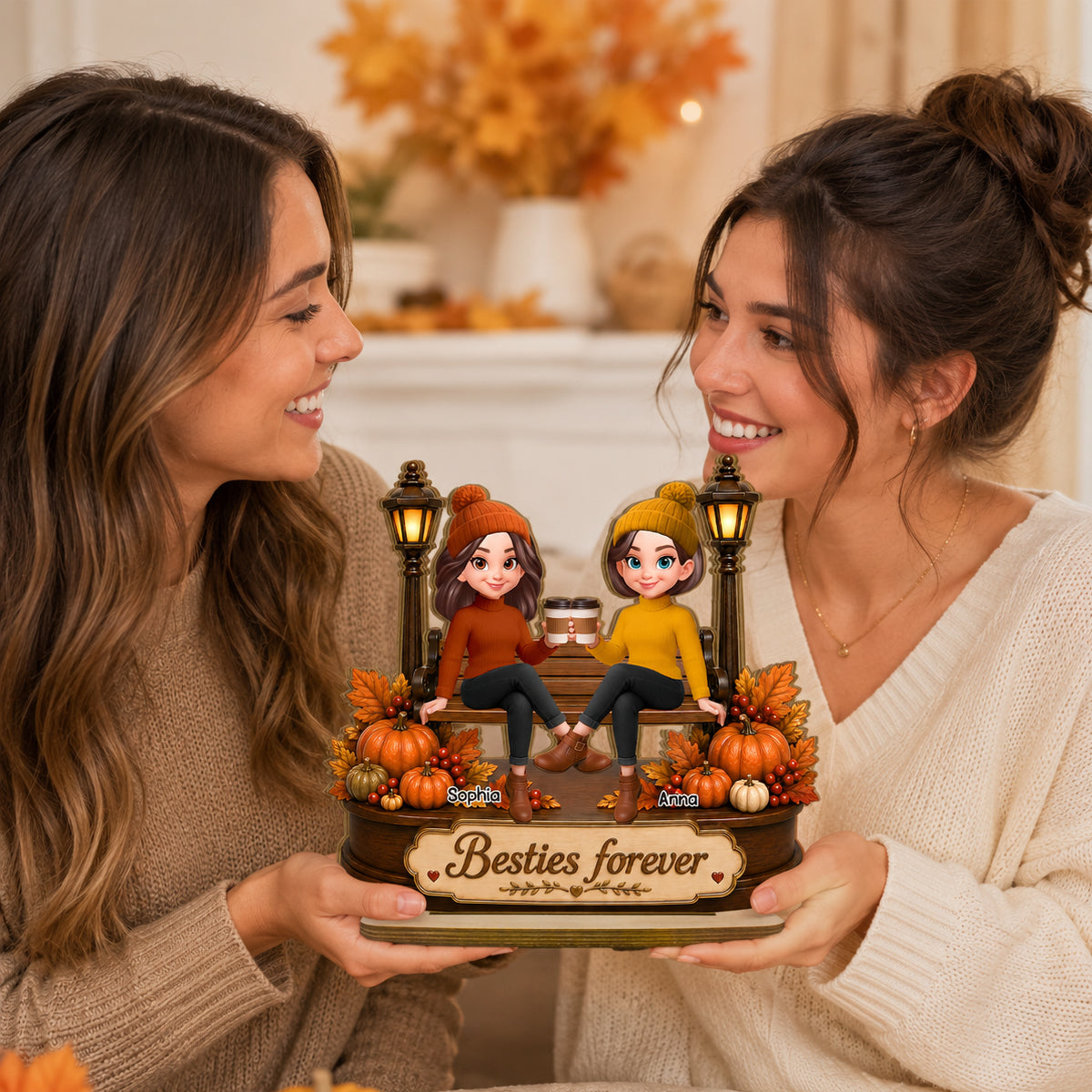 We've Been Friends For So Long - Personalized 2-Layered Wooden Plaque - Fall Season, Birthday Gift For Friends, Besties, Sisters