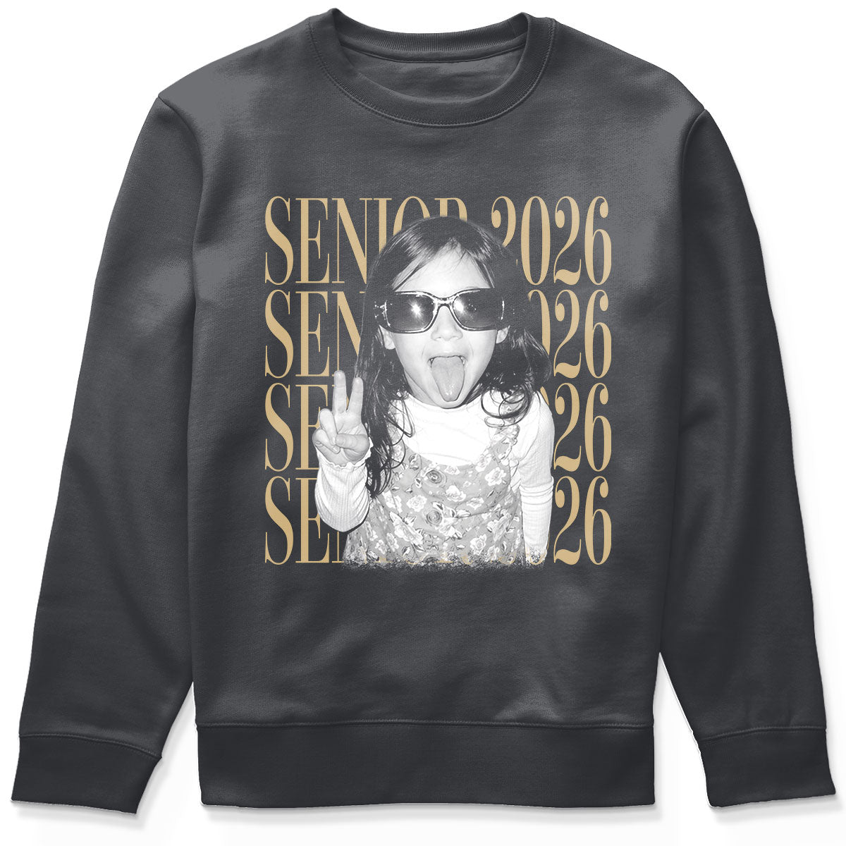 Retro Vintage Photo And Year Senior - Personalized Shirt - Custom Graduate Picture Shirt, Graduation Gift, Family Matching Shirt Graduation Party Celebration