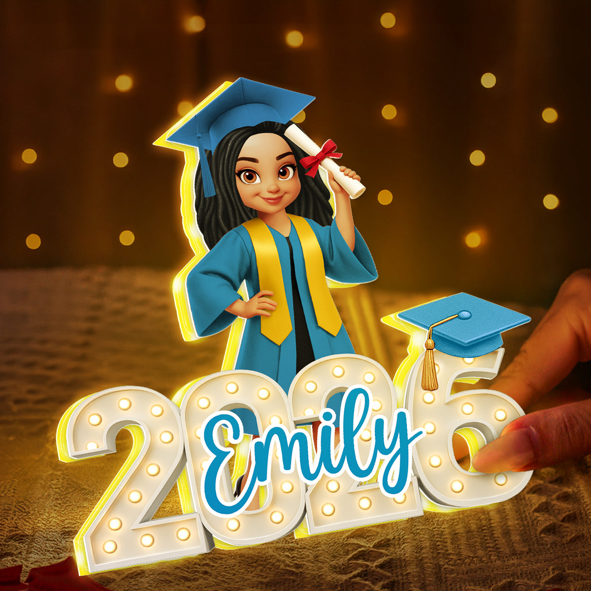 Class of 2026 Graduation Marque Pattern - Personalized Light Box - Gift for Seniors, Daughter, Son, Grandkids