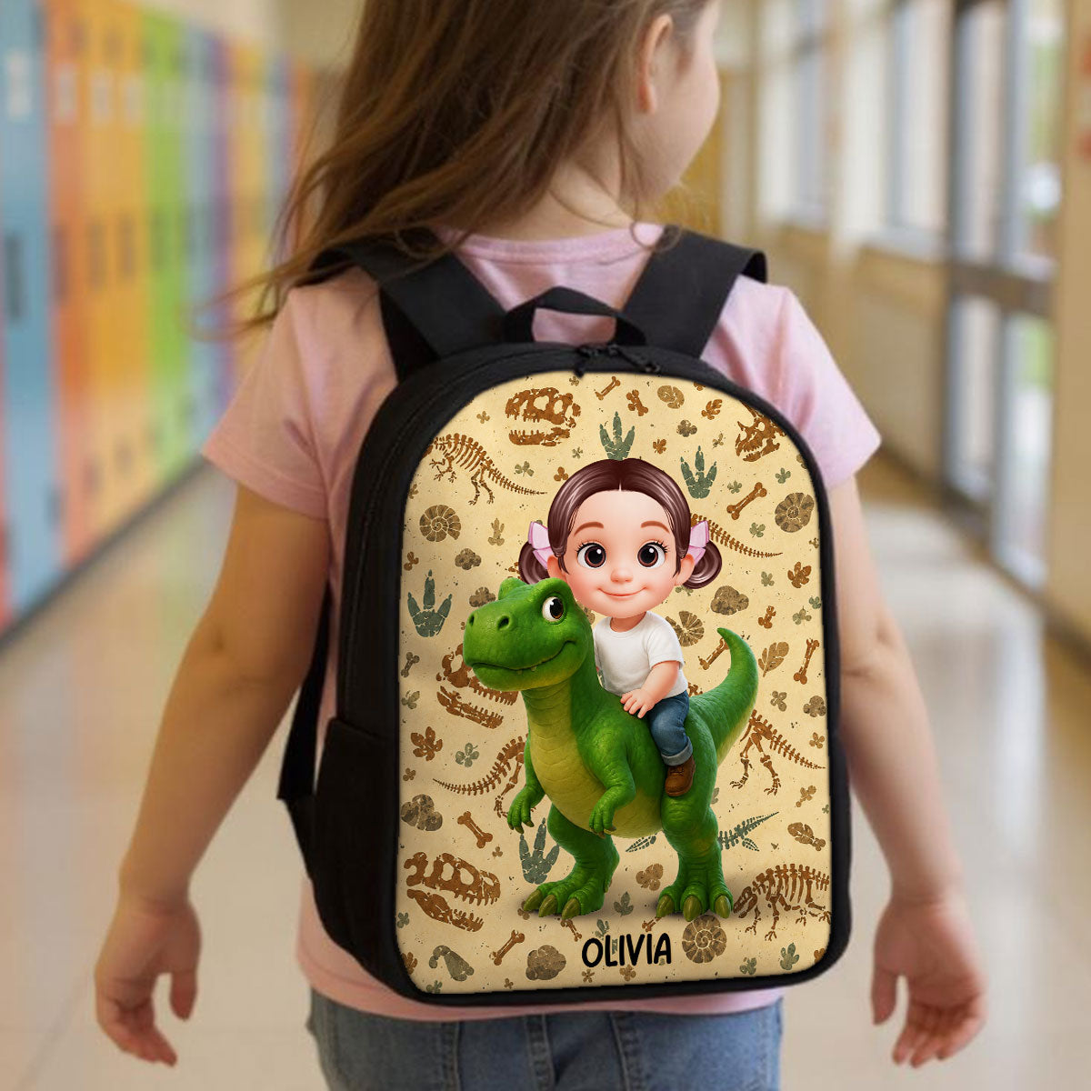 Dinosaur Adventure for Boys Girls - Personalized Backpack - Back to School Backpack for Kids