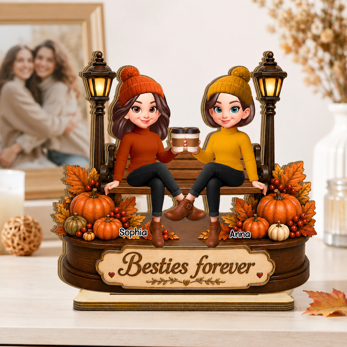 We've Been Friends For So Long - Personalized 2-Layered Wooden Plaque - Fall Season, Birthday Gift For Friends, Besties, Sisters