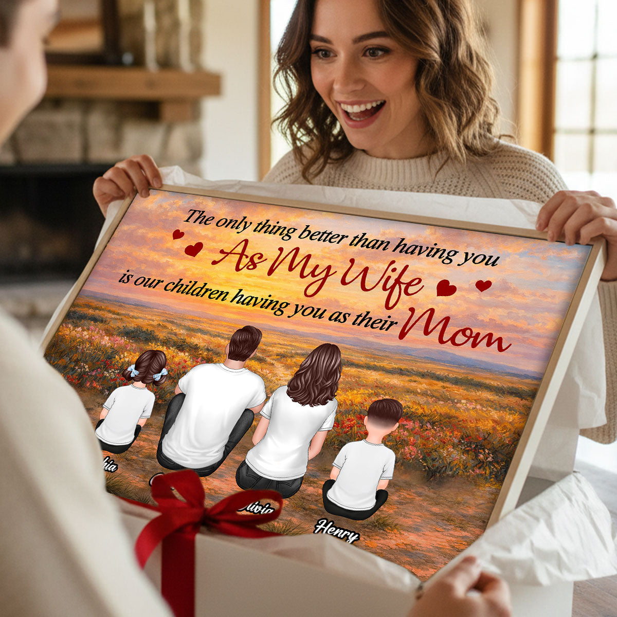 Sunset Fields The Only Thing Better Than Being My Wife - Personalized Poster - Mother's Day Gift For Mom, Wife