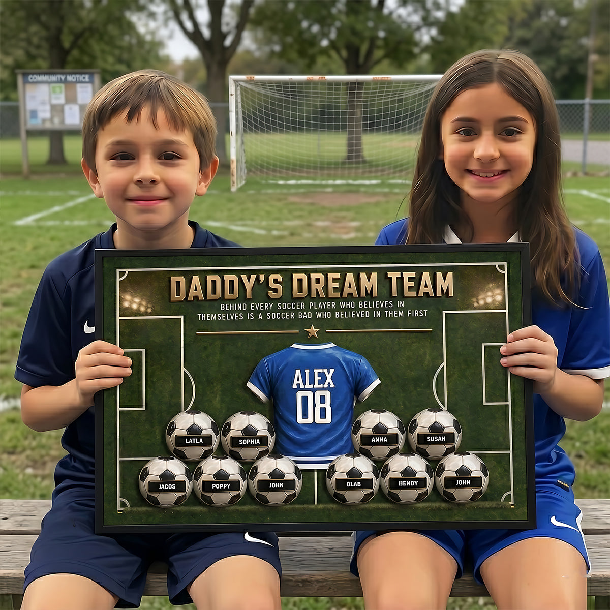Behind Every Soccer Player Who Believed In Himself - Personalized Poster - Heartfelt Gift For Soccer Dad, Gift For Husband