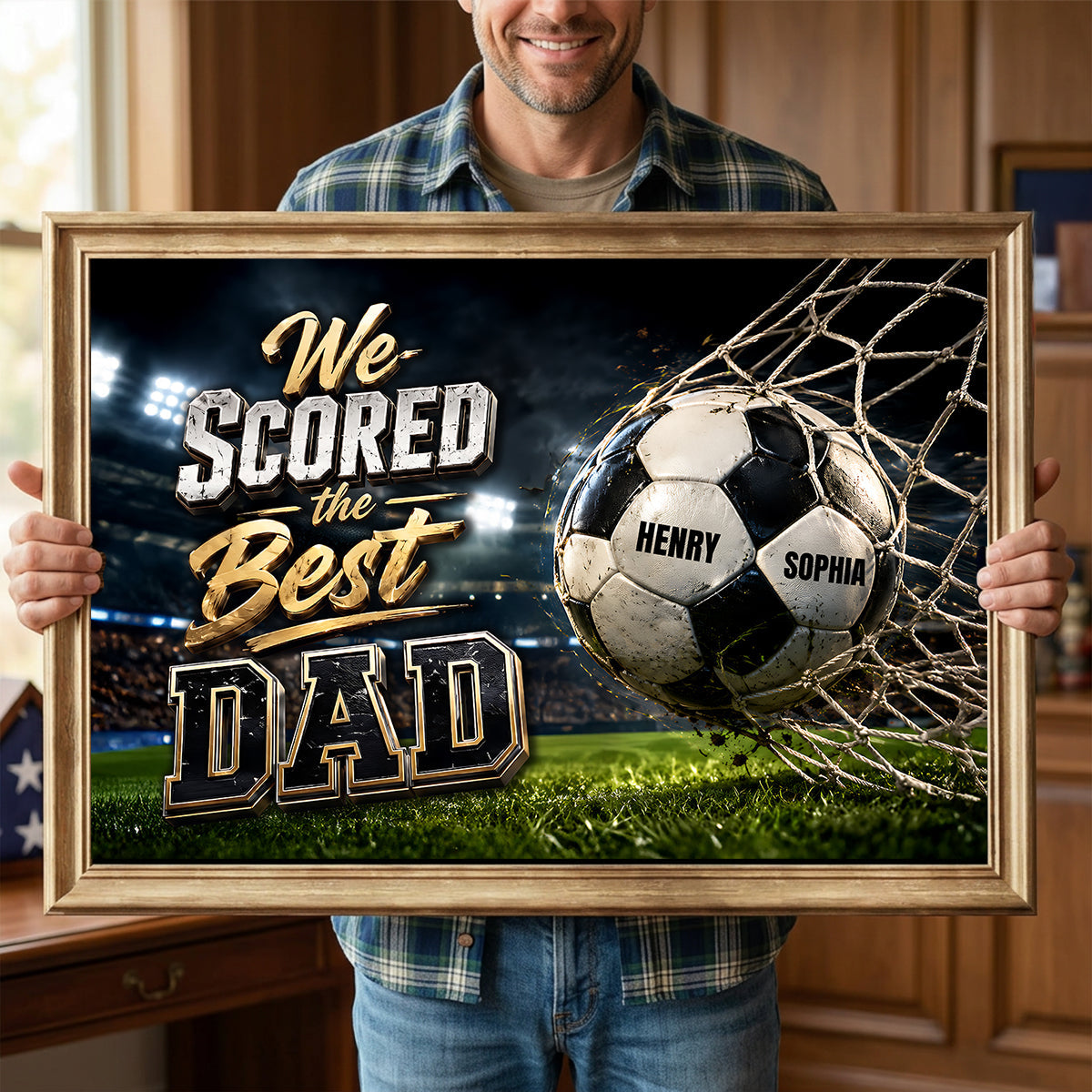 We Scored The Best Dad Soccer - Personalized Poster - Father's Day Gift For Soccer Dad, Husband