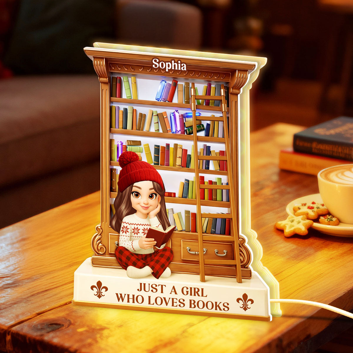 I Want Adventure In The Great Wide Somewhere - Personalized Light Box - Gift for Book Lovers