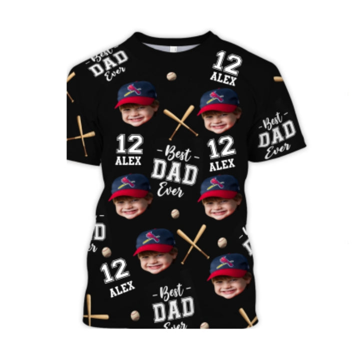Best Dad Ever Baseball Dad - Personalized Shirt - Heartfelt Gift For Dad, Husband