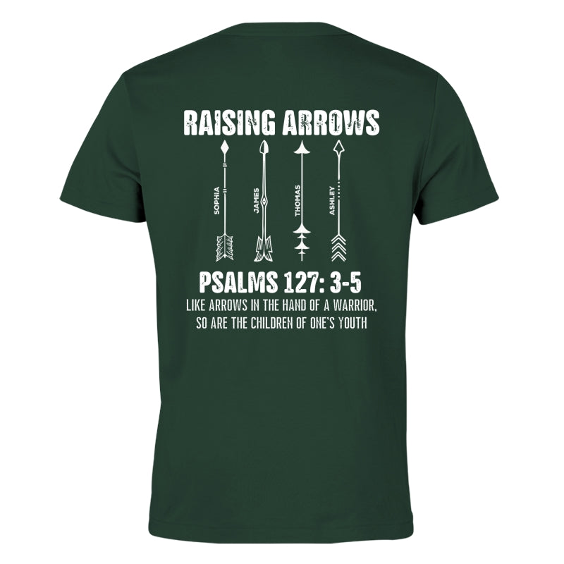 Raising Arrows Custom Kids Names - Personalized Shirt - Father's Day Gift For Christian Dad