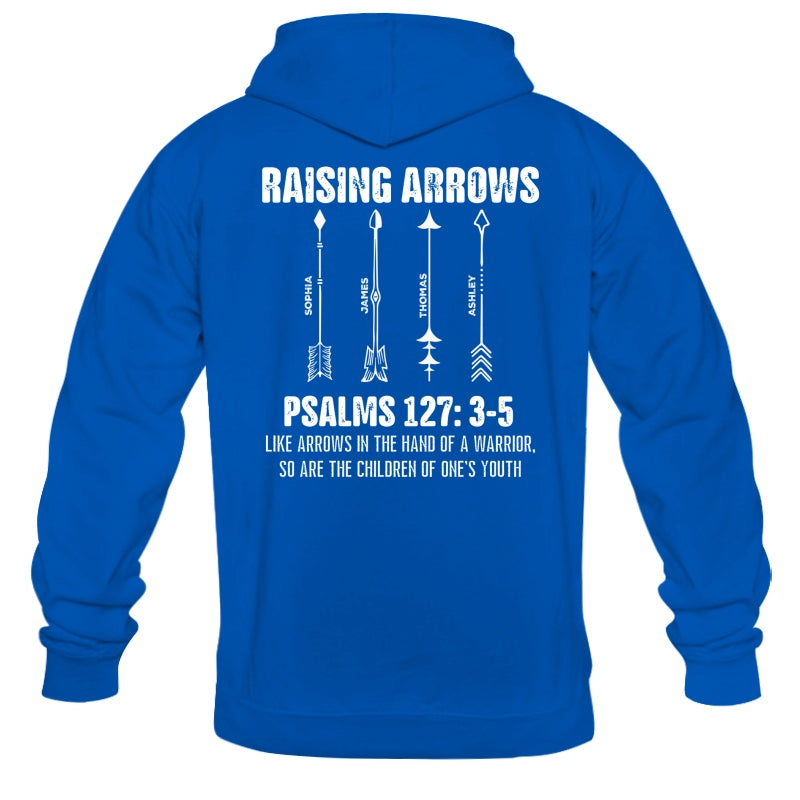 Raising Arrows Custom Kids Names - Personalized Shirt - Father's Day Gift For Christian Dad