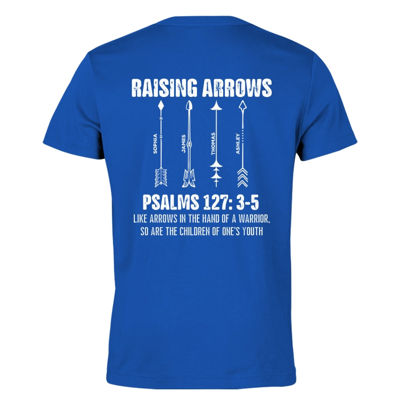 Raising Arrows Custom Kids Names - Personalized Shirt - Father's Day Gift For Christian Dad