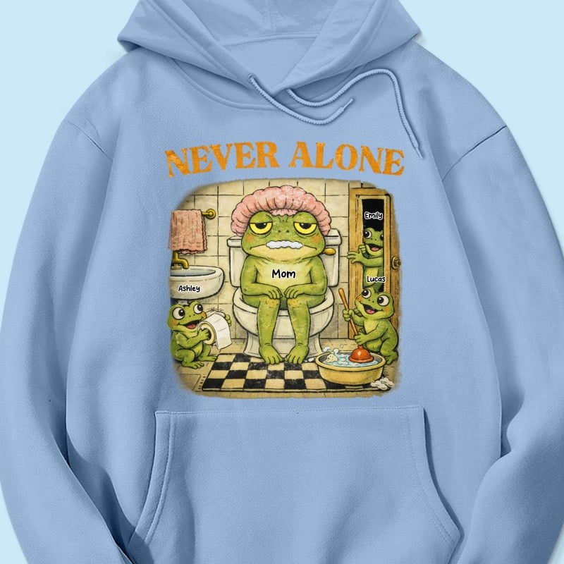 Never Alone Retro Frog - Personalized Shirt - Funny Mother's Day Gift for Mom, Wife, Mom Humor