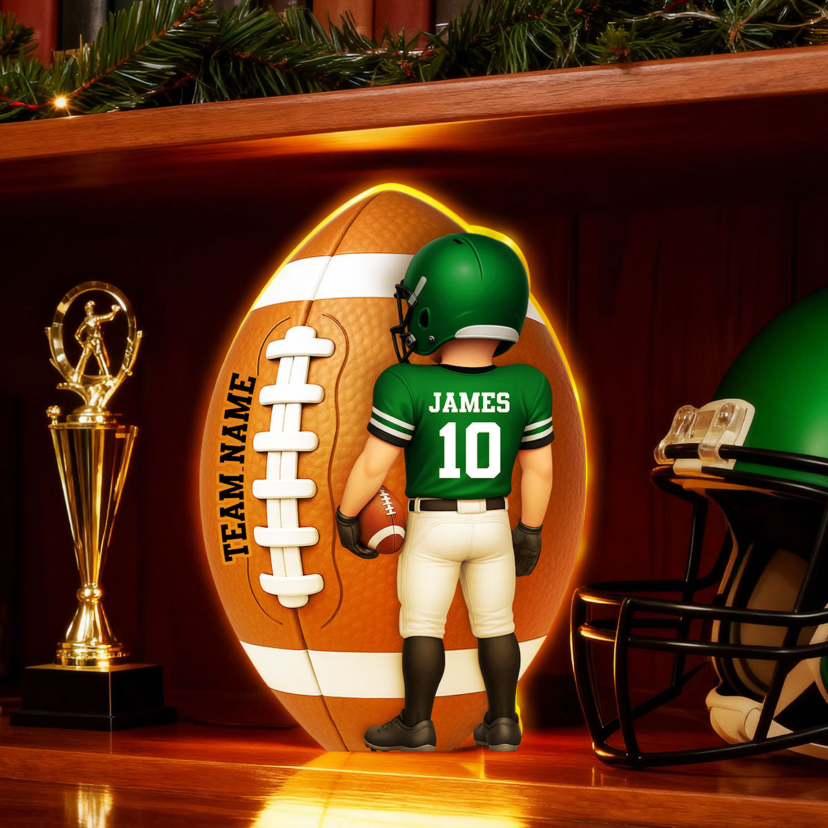 American Football - Personalized Light Box - Unique Christmas Gift For Sons, Grandsons, Boyfriend, Husband