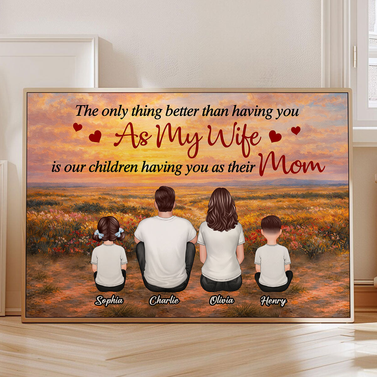 Sunset Fields The Only Thing Better Than Being My Wife - Personalized Poster - Mother's Day Gift For Mom, Wife