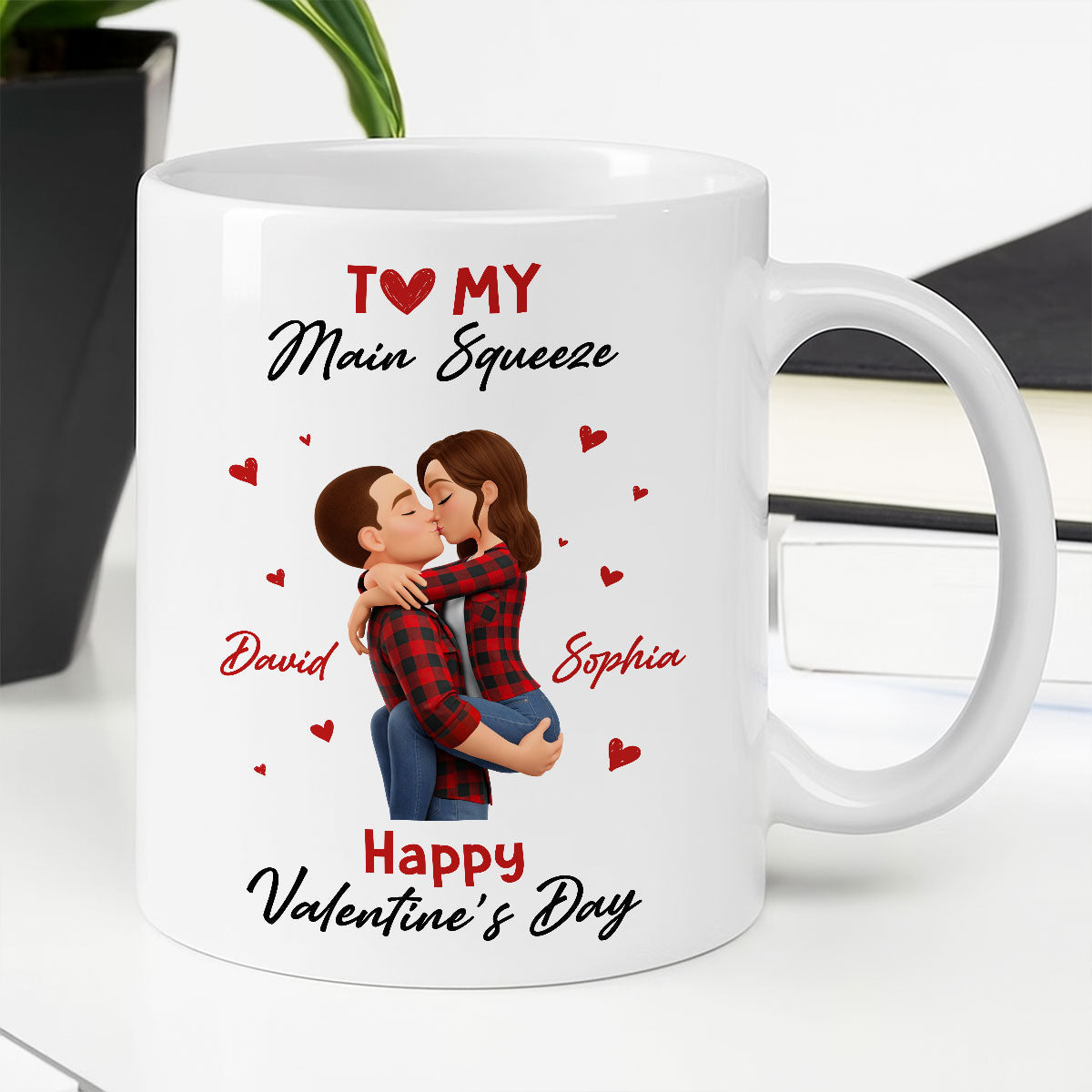 To My Main Squeeze Happy Valentine's Day - Personalized Mug - Unique Valentine's Day Gift for Her