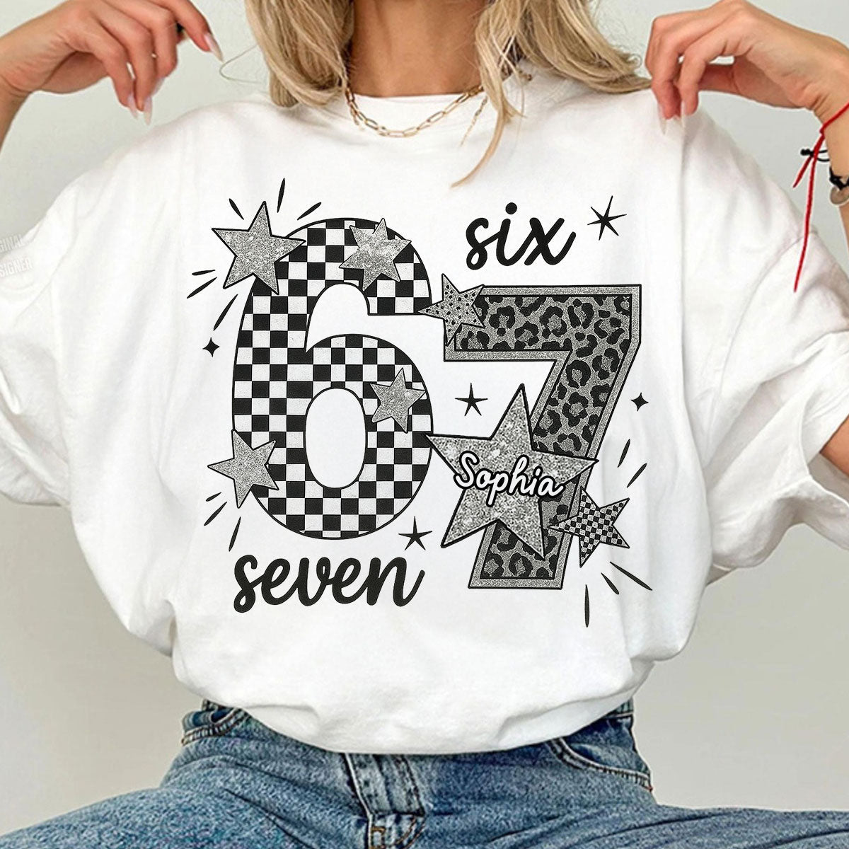 Viral Six Seven 67 Gen Z Funny Teen Slang - Personalized Shirt - Christmas Gift for Daughter, Son, Grandkids