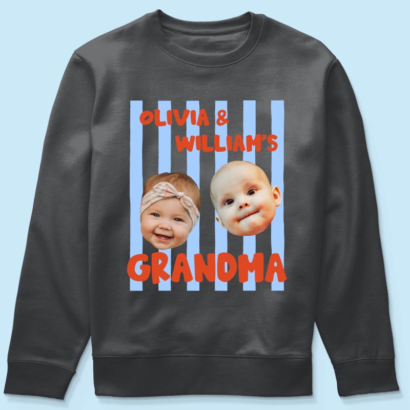 Baby Custom Photo Face Grandpa Grandama Dad Mom - Personalized Shirt