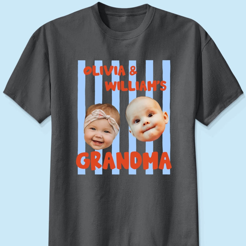 Baby Custom Photo Face Grandpa Grandama Dad Mom - Personalized Shirt