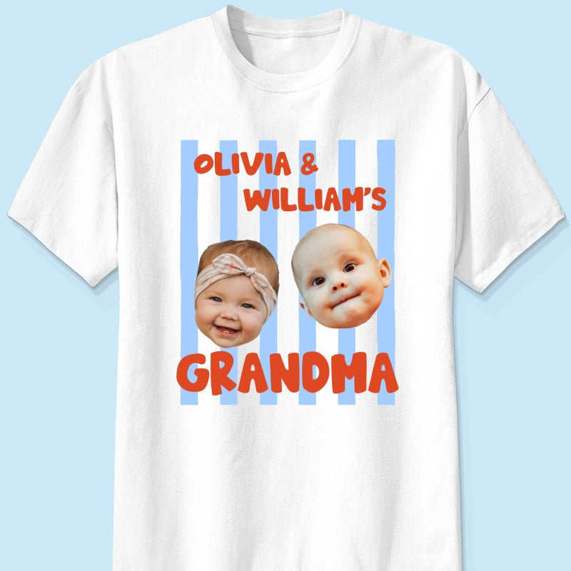 Baby Custom Photo Face Grandpa Grandama Dad Mom - Personalized Shirt