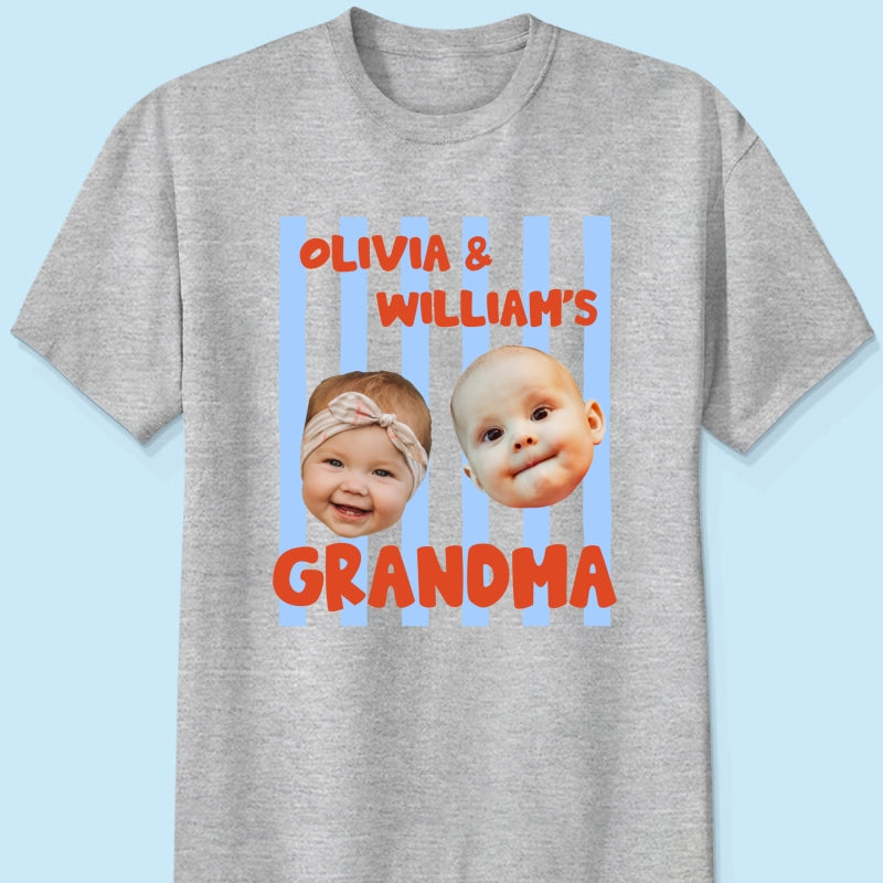 Baby Custom Photo Face Grandpa Grandama Dad Mom - Personalized Shirt