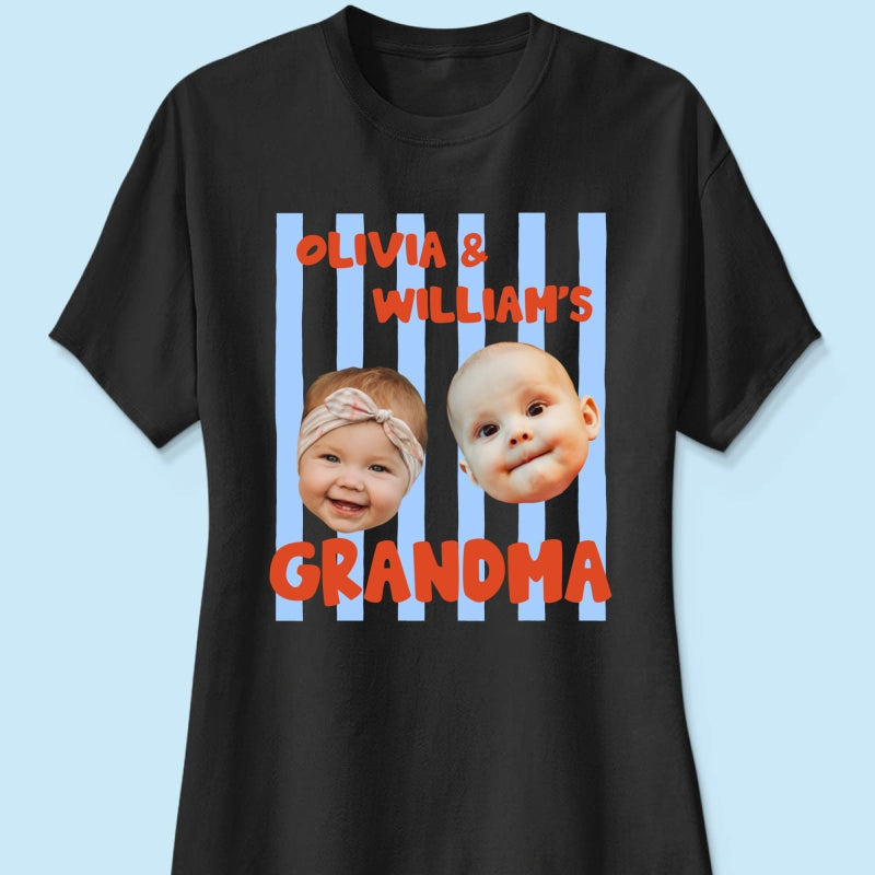 Baby Custom Photo Face Grandpa Grandama Dad Mom - Personalized Shirt