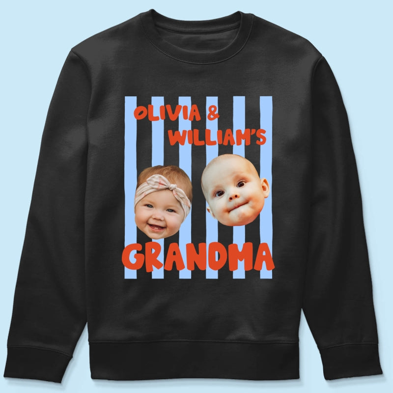 Baby Custom Photo Face Grandpa Grandama Dad Mom - Personalized Shirt