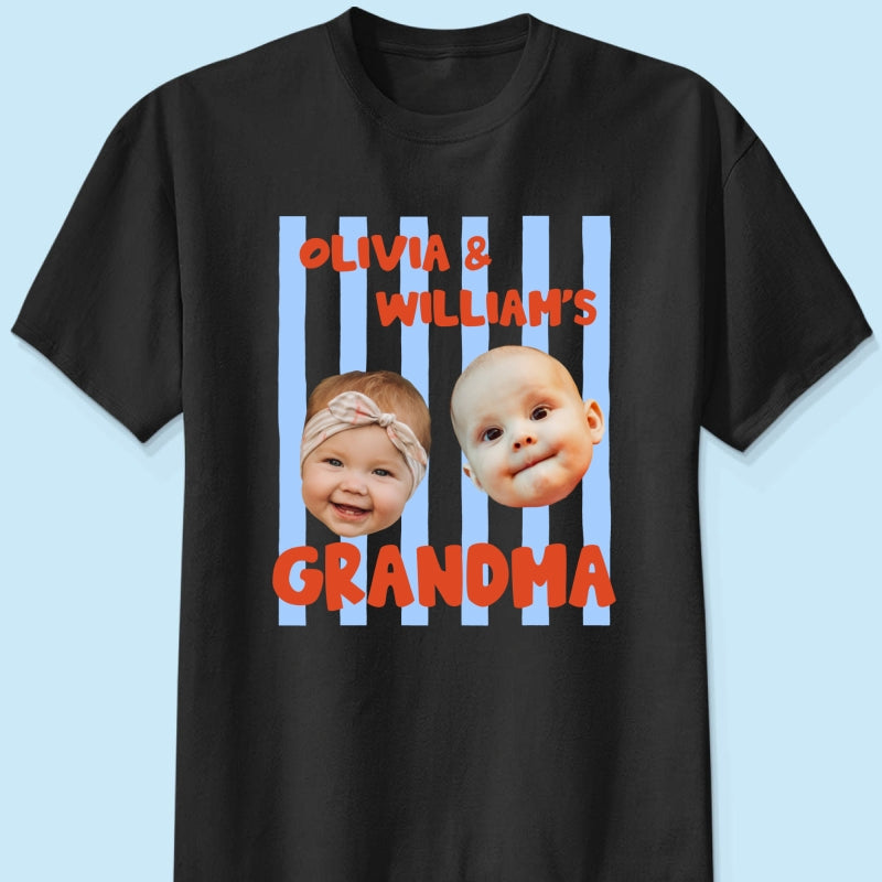 Baby Custom Photo Face Grandpa Grandama Dad Mom - Personalized Shirt