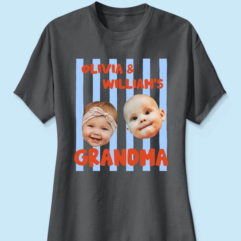 Baby Custom Photo Face Grandpa Grandama Dad Mom - Personalized Shirt