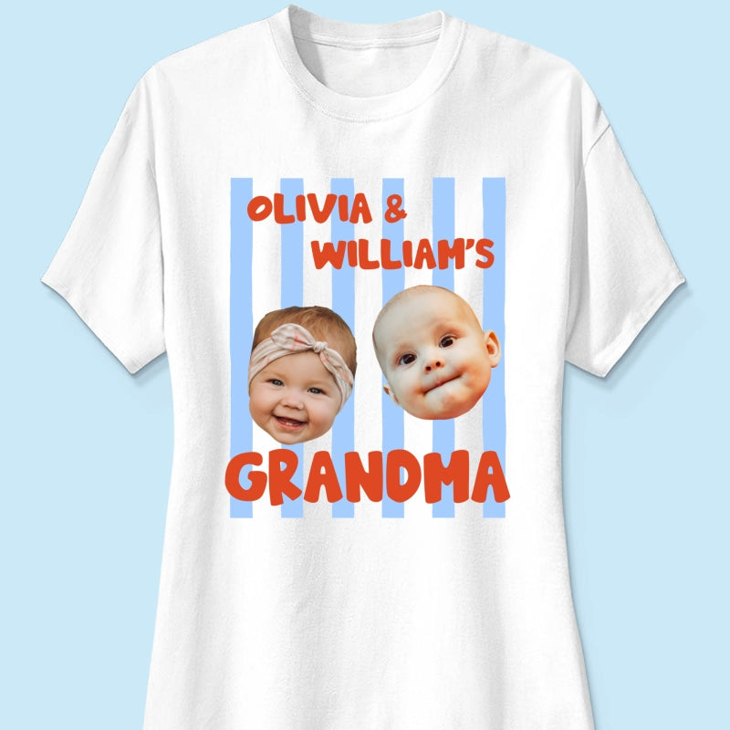 Baby Custom Photo Face Grandpa Grandama Dad Mom - Personalized Shirt