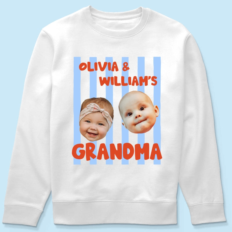 Baby Custom Photo Face Grandpa Grandama Dad Mom - Personalized Shirt