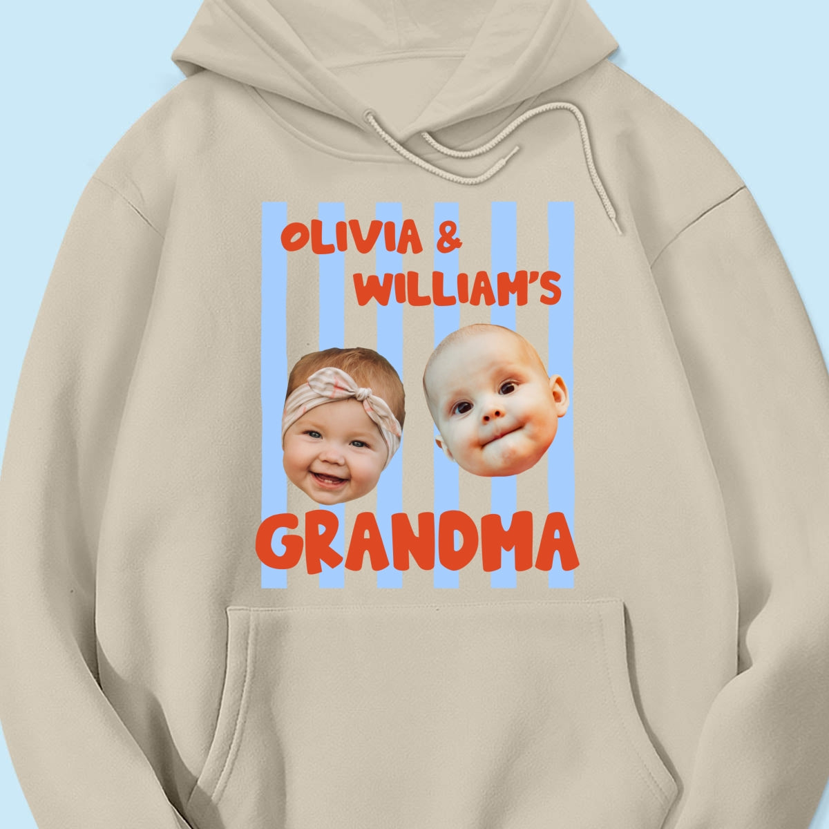 Baby Custom Photo Face Grandpa Grandama Dad Mom - Personalized Shirt