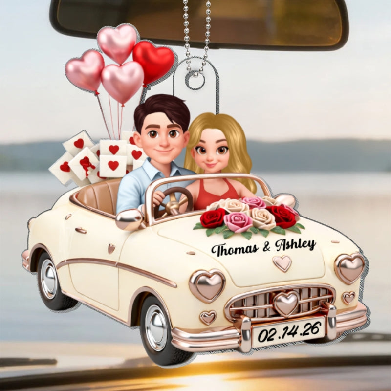 Our Journey Still Goes On - Personalized Car Hanger - Valentine's Gift For Him, For Her, For Couple