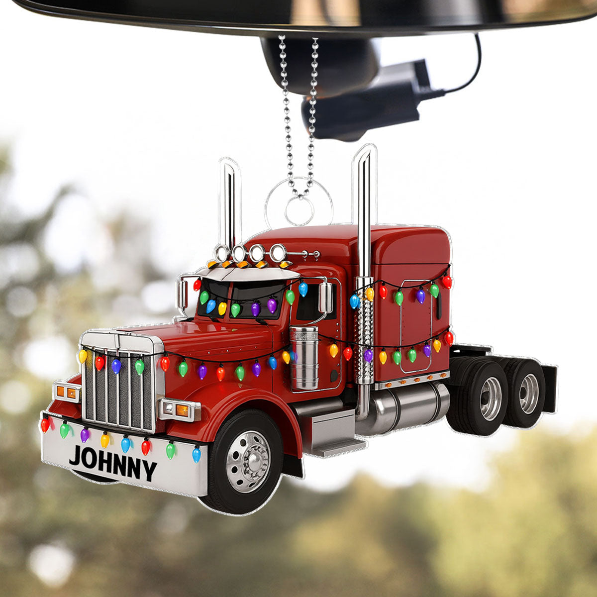 Keep On Rolling Proud Trucker – Personalized Acrylic Ornament – Appreciation Christmas Gift for Truck Drivers