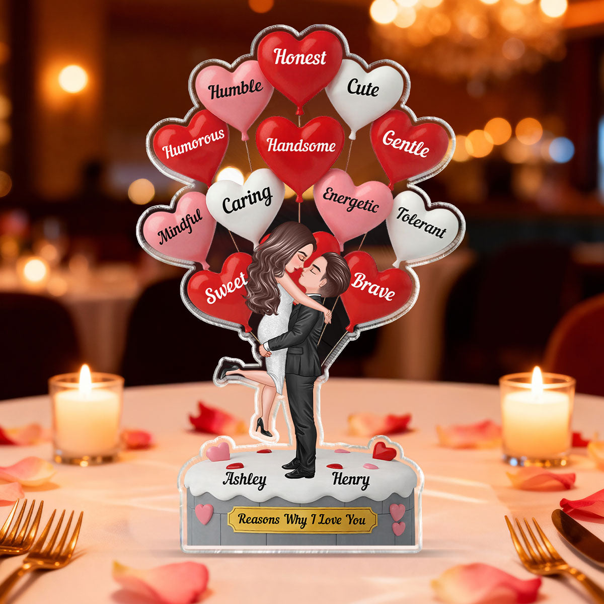 Reason Why I Love You Romantic Couple - Personalized Acrylic Block Plaque - Valentine's Gift For Him, For Her