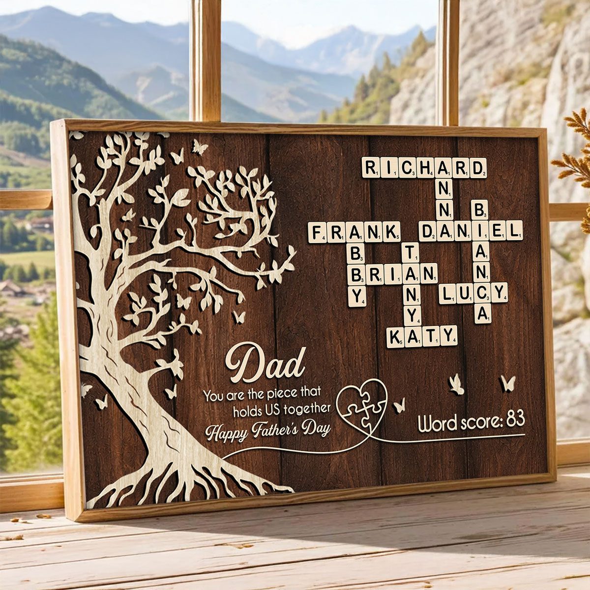 Dad You Are The Piece That Holds Us Together Crossword - Personalized Poster - Father's Day Gift For Dad, Husband