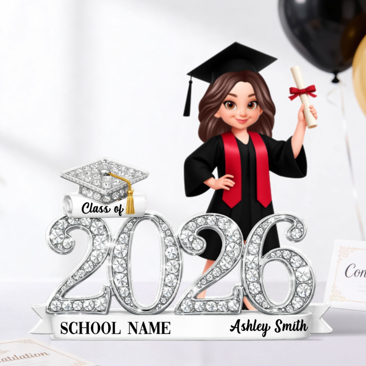 Class of 2026 Graduation Gift - Personalized Acrylic Block Plaque - Sentimental Gift for Seniors, Daughter, Son, Grandkids