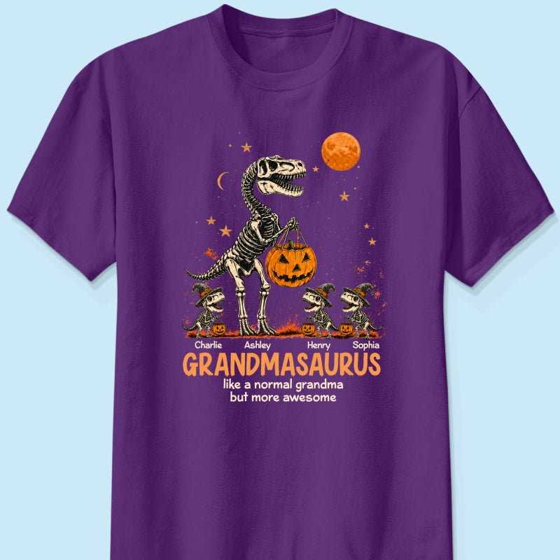 Spooky Grandmasaurus - Personalized Shirt - Halloween Gift for Grandma, Mom
