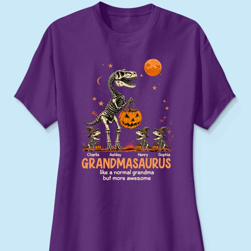 Spooky Grandmasaurus - Personalized Shirt - Halloween Gift for Grandma, Mom