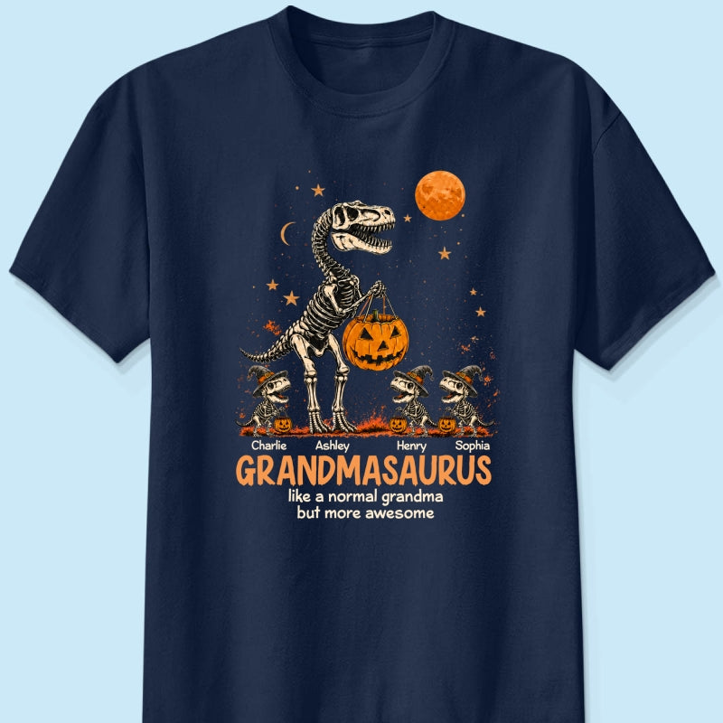 Spooky Grandmasaurus - Personalized Shirt - Halloween Gift for Grandma, Mom
