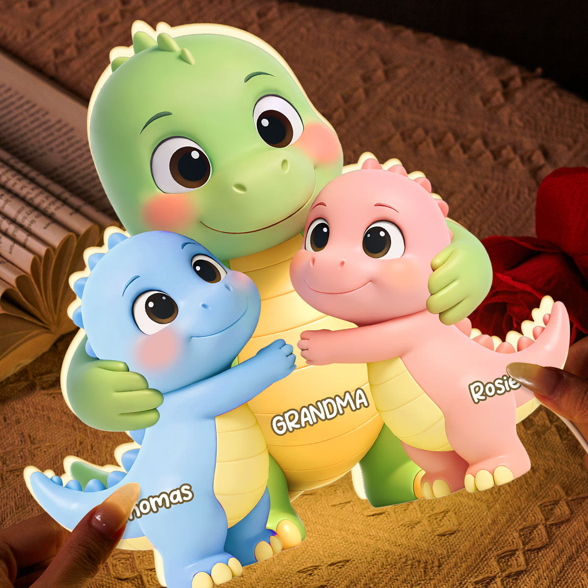 Grandmasaurus Like Normal Grandma But More Awesome - Personalized Light Box - Mother's Day Gift For Grandma