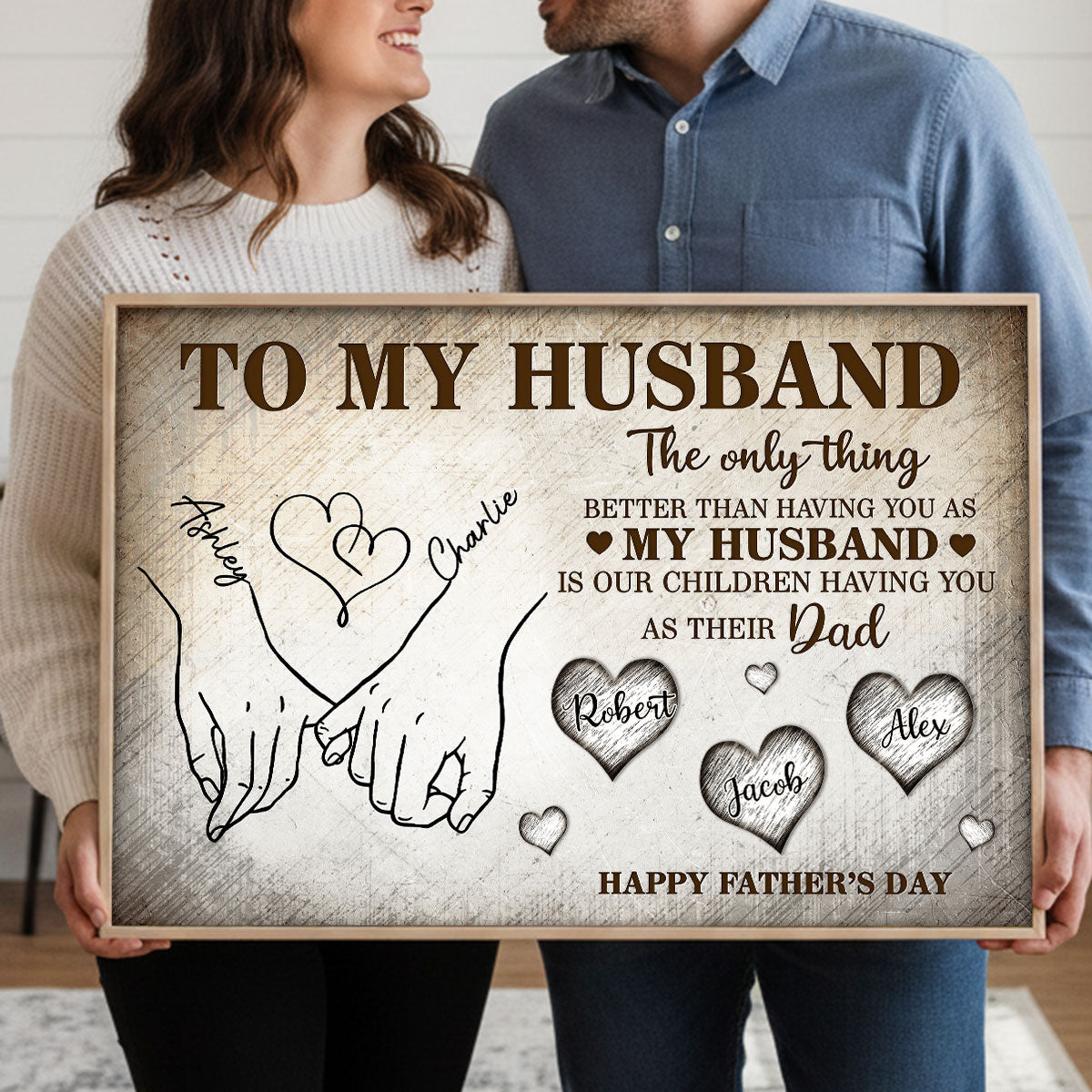 To My Husband The Only Thing - Personalized Poster - Father's Day Gift For Husband, Dad