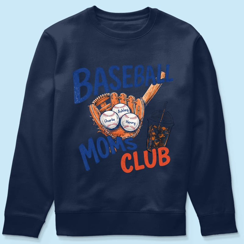 Retro Vintage Trending 2026 Baseball Moms Club - Personalized Shirt - Game Day Shirt For Mom