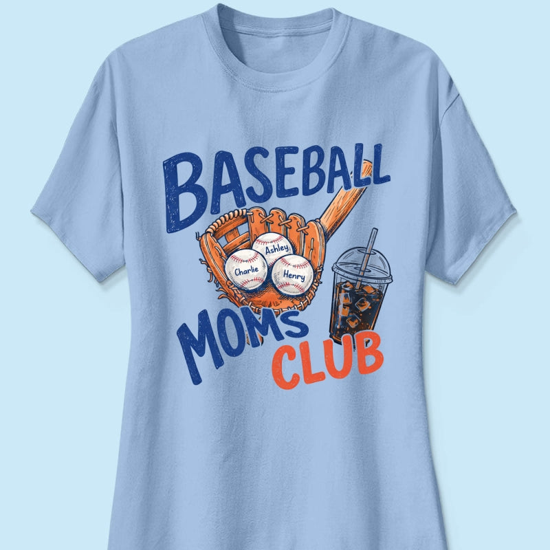 Retro Vintage Trending 2026 Baseball Moms Club - Personalized Shirt - Game Day Shirt For Mom
