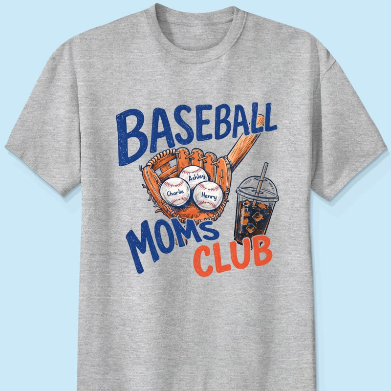 Retro Vintage Trending 2026 Baseball Moms Club - Personalized Shirt - Game Day Shirt For Mom