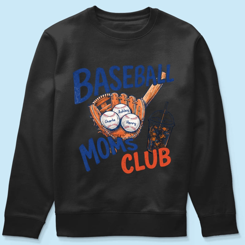 Retro Vintage Trending 2026 Baseball Moms Club - Personalized Shirt - Game Day Shirt For Mom